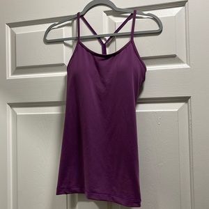 Small Purple Cozy Orange Y Back Tank